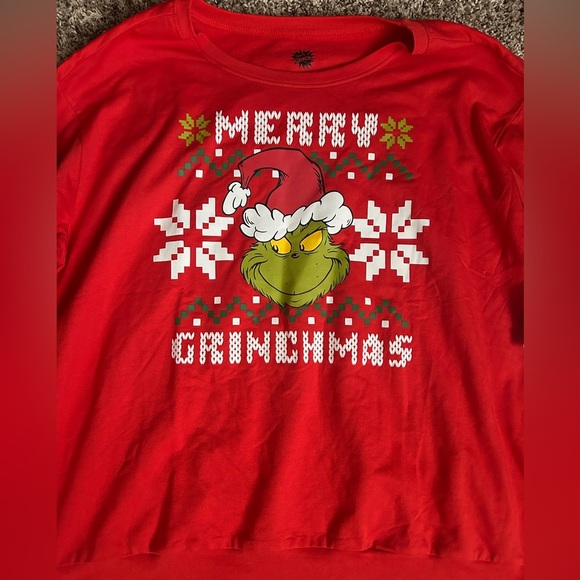Dr. Seuss’s Grinch Merry Grinchmas Red Holiday Sweater, Unisex, 2XL - NWT - Picture 5 of 6